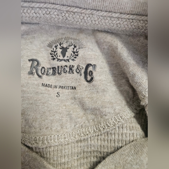 Roebuck&Co-Men's Tan Sweater S Thermal 100% Cotton - Picture 7 of 8